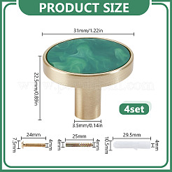 4 Bags Round Zinc Alloy Acrylic Drawer Pull Handles&nbsp;FIND-DR0001-85A