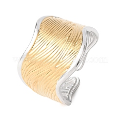 304 Stainless Steel Cuff Open Rings&nbsp;RJEW-H266-04A-GP