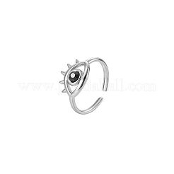 304 Stainless Steel Rhinestone Cuff Open Rings for Women&nbsp;JH7101-2