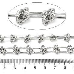 Handmade 304 Stainless Steel Knot Link Chains&nbsp;STAS-F341-09P