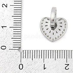 Brass Micro Pave Clear Cubic Zirconia Pendants&nbsp;KK-G522-53P-01