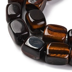 Natural Red Tiger Eye Dyed & Heated Beads Strands&nbsp;G-H040-A01-01