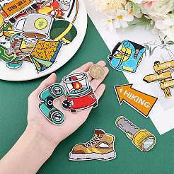 Polyester Embroider Thread Iron on/Sew On Patches&nbsp;PATC-WH0010-89