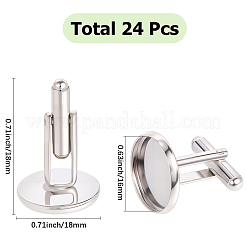 24Pcs Brass Cufflinks&nbsp;KK-SC0006-41