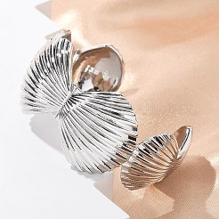 Brass Open Cuff Bangles for Women&nbsp;BJEW-M091-02P
