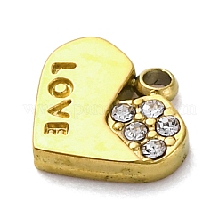 PVD Vacuum Plating 304 Stainless Steel Rhinestone Pendants&nbsp;STAS-S163-36G
