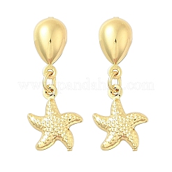 Star 304 Stainless Steel Dangle Stud Earrings&nbsp;EJEW-A125-61G