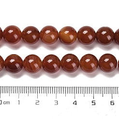 Natural Striped Agate/Banded Agate Beads Strands&nbsp;G-B079-A05-03A