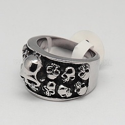 Personalized Retro Men's Halloween Jewelry Wide Band Rings&nbsp;RJEW-F006-239