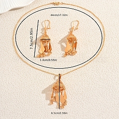 Ethnic Style Brass Cone Tassel Earrings & Necklaces Sets for Women&nbsp;NB2272