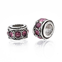 Alloy Rhinestone European Beads&nbsp;MPDL-Q212-001H-RS