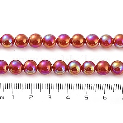 Electroplated Natural Red Agate Beads Strands&nbsp;G-Z038-B04-02AB