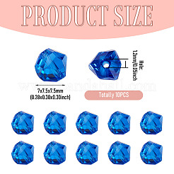 10Pcs Glass Imitation Austrian Crystal Beads&nbsp;GLAA-TADJ0001-11F