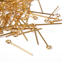 Golden Plated Brass Eye Pin Jewery Making Findings&nbsp;X-EPC2.0cm-G