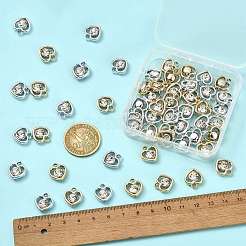 52Pcs 2 Colors UV Plating Acrylic Charms&nbsp;PACR-FS0001-11