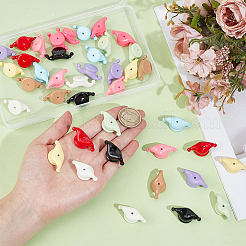 40Pcs 10 Colors Baking Paint Opaque Acrylic Beads&nbsp;TACR-PH0002-03