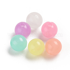 Luminous Acrylic Beads&nbsp;X-TACR-WH0002-16