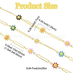 3M Brass Enamel Link Chains&nbsp;CHC-YW0001-08