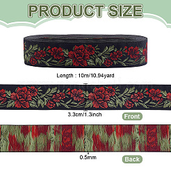 Vintage Jacquard Polyester Ribbon&nbsp;OCOR-WH0101-270
