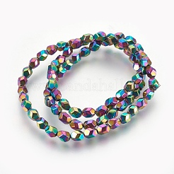 Electroplated Non-magnetic Synthetic Hematite Bead Strand&nbsp;G-E498-06B-01