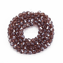 Electroplate Glass Bead Strands&nbsp;X-EGLA-R015-4mm-22