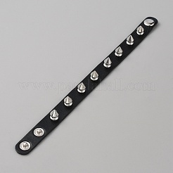 Punk PU Imitation Leather Cord Bracelet&nbsp;BJEW-WH0020-32D