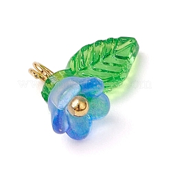 11Pcs Transparent Acrylic Flower Pendants&nbsp;PALLOY-JF03585
