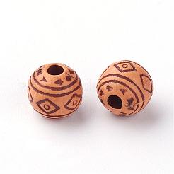 Imitation Wood Acrylic Beads&nbsp;SACR-Q186-09