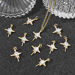 SHEGRACE Brass Clear Cubic Zirconia Pendants&nbsp;XGRQ3K574-566G