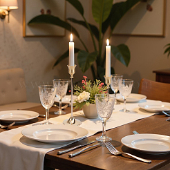 6 Sets Aluminum Candle Holders&nbsp;AJEW-WH0696-152