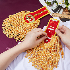 Cloth with Iron Epaulettes Costume Accessories&nbsp;DIY-WH0700-51B
