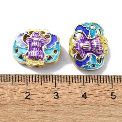 Rack Plating Brass Enamel Beads&nbsp;KK-M282-02G