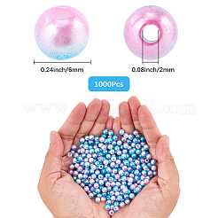 ABS Plastic Imitation Pearl Round Beads&nbsp;SACR-SP0001-31B-02