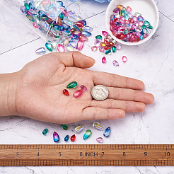 200Pcs 2 Style Transparent Glass Charms&nbsp;GLAA-TA0001-12