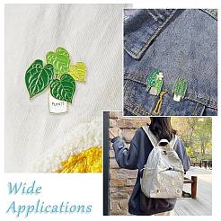 9Pcs 9 Styles Plant Theme Enamel Pin&nbsp;JEWB-CJ0003-57