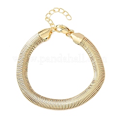 Brass Snake Chain Bracelets for Women&nbsp;BJEW-C140-25G