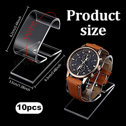 10Pcs C Shaped Acrylic Single Watch Display Stands&nbsp;ODIS-PH0009-32