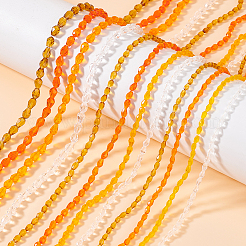 24 Strands 12 Styles Transparent Faceted Glass Beads&nbsp;GLAA-WR0001-04