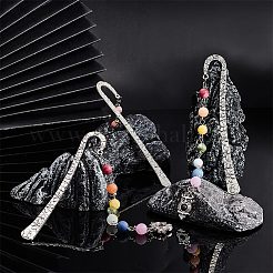AHADEMAKER 5Pcs 5 Style Tibetan Style Alloy Bookmarks&nbsp;AJEW-GA0004-85