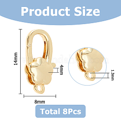 8Pcs Brass Lobster Claw Clasps&nbsp;KK-HS0001-54G