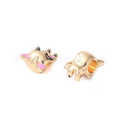 Rack Plating Alloy Enamel European Beads&nbsp;PALLOY-S189-54G