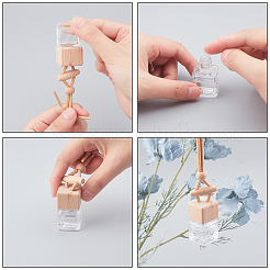 Glass Pendant Decorations&nbsp;HJEW-PH0001-07-WH