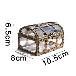Rectangle Plastic Transparent Antique Pirate Treasure Boxes&nbsp;PW-WG47828-01
