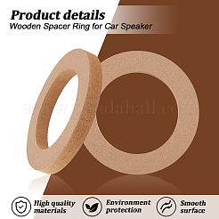 Wooden Spacer Ring for Car Speaker&nbsp;DIY-WH0430-396A
