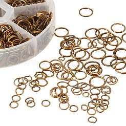 1 Box Iron Plated Jump Rings 4mm to 10mm in Diameter Antique Bronze for Jewelry Making&nbsp;IFIN-PH0001-06AB-NF