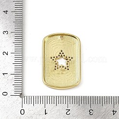Brass Micro Pave Cubic Zirconia Pendants&nbsp;KK-M322-29G