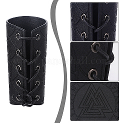 Adjustable PU Leather Cord Bracelet with Wax Cord&nbsp;AJEW-WH0165-38A
