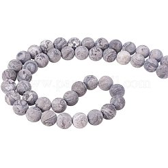 Natural Picasso Stone/Picasso Jasper Beads Strands&nbsp;G-PH0028-8mm-08