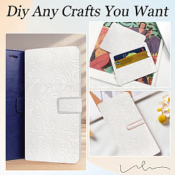 1 Sheet Embossed Flower Pattern Imitation Leather Fabric&nbsp;DIY-CL0002-19E