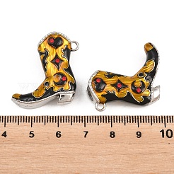 304 Stainless Steel Enamel with Rhinestone Pendants&nbsp;STAS-Z202-06P-01